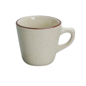 Yanco China Brown Speckled American White Ceramic 7oz Cup - 3dz - BR-1 
