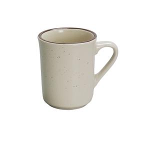 Yanco China Brown Speckled American White Ceramic 7oz Ventura Mug - BR-17 