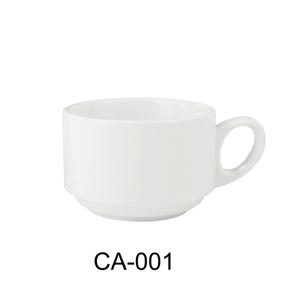 Yanco China Cambria White Porcelain with Aluminum 7oz Coffee Cup - 3dz - CA-001 