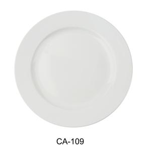 Yanco China Cambria White Porcelain with Aluminum 9in dia. Dinner Plate - CA-109 