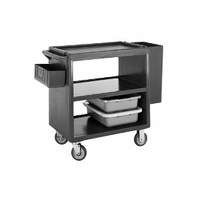 Cambro 3 Shelf Open Design Polyethylene Service Cart - Black - BC2254S110 