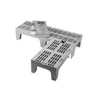 Cambro S-Series 21"D x 60"W x 12"H Dunnage Rack - Speckled Gray - DRS600480 