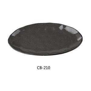 Yanco China Cowboy Basket Weave China 10" x 6.25" Oval Plate - 2 Doz - CB-210