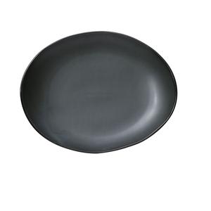 Yanco China Champs Dark Green Porcelain 15" x 12" Oval Plate - 1 Doz - CH-215