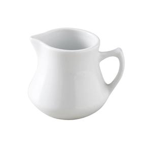 Yanco China Accessores White Porcelain 4 oz. Creamer w/ Handle - 3 Doz - CM-4