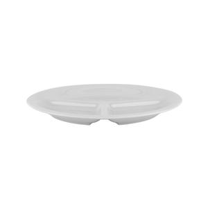 GET Diamond White Melamine 10.25in dia. 3-Compartment Plate-1dz - CP-10-DW 