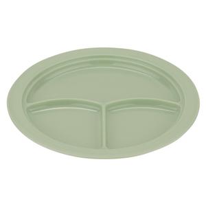 GET Supermel Green Melamine 10in dia. 3-Compartment Plate - 1dz - CP-531-G 