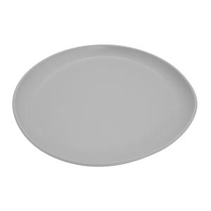 GET Riverstone Light Gray Melamine 10.6in dia. Coupe Plate- 1dz - CS-1050-LG 
