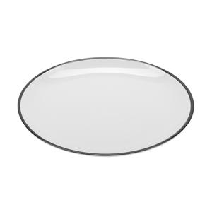 GET Settlement Bistro White Melamine 11in dia. Dinner Plate-1dz - CS-1100-W/BK 