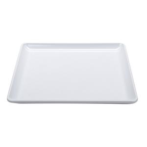 GET Midtown White Melamine 11" Square Coupe Plate - 1 Doz - CS-1101-W