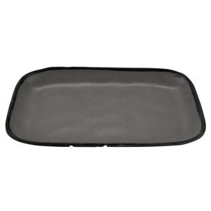 GET Pottery Market Speckled Gray Melamine 12in x 7.5in Plate-1dz - CS-1170-GR 