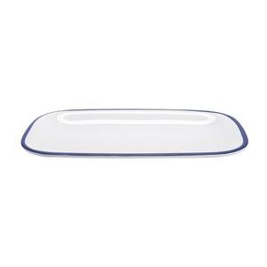 GET Settlement Bistro White Melamine 11.75inx 7.75in Platter-1dz - CS-1280-W/CB 