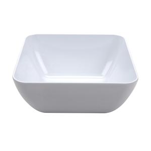 GET Midtown White Melamine 32oz 5.75in Square Bowl - 1dz - CS-320-W 