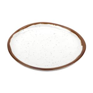 GET Rustic Mill Cream with Brown Speckles 7in dia. Plate - 1dz - CS-7-RM 