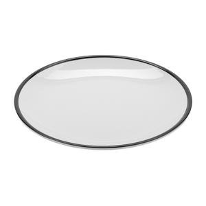 GET Settlement Bistro White Melamine 8" dia. Side Dish - 4 Doz - CS-800-W/BK