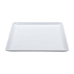 GET Midtown White Melamine 8" Square Coupe Plate - 2 Doz - CS-801-W
