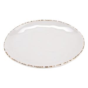 GET Urban Mill Cream Melamine 9in Irregular Coupe Plate - 1dz - CS-9-UM 