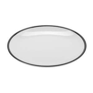 GET Settlement Bistro White Melamine 9in dia. Dinner Plate- 2dz - CS-900-W/BK 