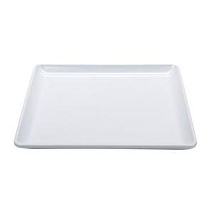 GET Midtown White Melamine 9.5" Square Coupe Plate - 1 Doz - CS-950-W