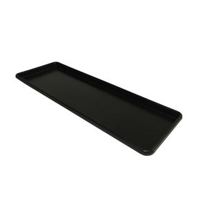 Channel Manufacturing D926-B 9" x 26" Black Plastic Bakery Display Tray - 1 Doz