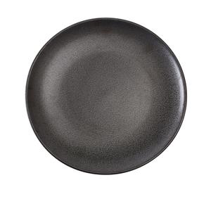 Yanco China Diamond Black Porcelain 9in dia. Coupe Plate - 3dz - DB-109 