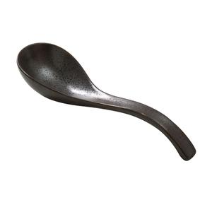 Yanco China Diamond Black Porcelain 5.5in Wonton Spoon - 6dz - DB-7002 