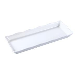 Yanco China Deli White Melamine 14in x 5.25in Serving Tray - 6 Each - DC-6014W 