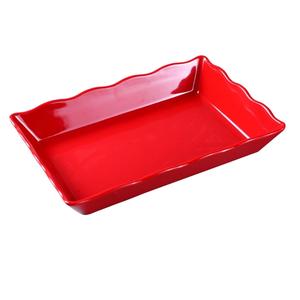 Yanco China Deli Red Melamine 14in x 9.5in Serving Tray - 1dz - DC-6114R 
