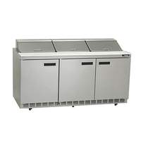 Delfield 72" Three-Section Mega Top Refrigerator w/ Three Doors - 4472NP-18M