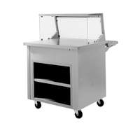Delfield 50" Shelleysteel Solid Top Serving Counter with 5" Casters - SC-50