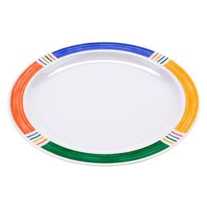 GET Creative Table White Melamine 10" dia. Narrow Rim Plate - DP-910-BA