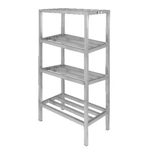 Channel Manufacturing ED2048-4 48"x20"Welded Aluminum Dunnage Shelving Unit w/ 16.5"Spacing