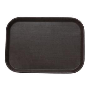 Yanco China Brown Fiberglass 14in x 10in Rectangular Serving Tray - 2dz - FT-1014 