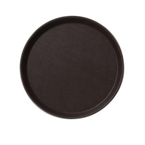 Yanco China Brown Fiberglass 11in dia. Serving Tray - 2dz - FT-1100 