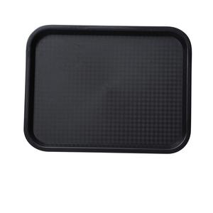 Yanco China Black Melamine 14in x 10in Rectangular Serving Tray - 2dz - FT-14BL 