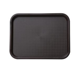 Yanco China Brown Melamine 14in x 10in Rectangular Serving Tray - 2dz - FT-14BR 