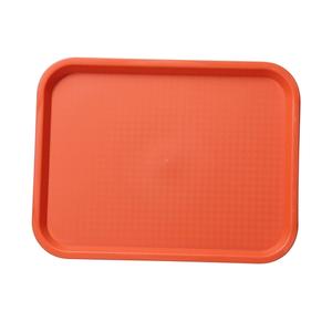 Yanco China Orange Melamine 14in x 10in Rectangular Serving Tray - 2dz - FT-14OR 