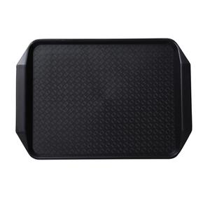Yanco China Black Melamine 17in x 12in Serving Tray - 2dz - FT-803BL 