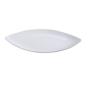 Yanco China Fuji Bone White Porcelain 11in x 5.5in Leaf Shape Plate- 1dz - FU-211 