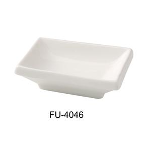 Yanco China Fuji Bone White Porcelain 2.5in x 3.75in Sauce Dish - 4dz - FU-4046 