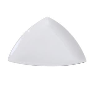 Yanco China Fuji Bone White Porcelain 12in x 12in Triangular Coupe Plate - FU-412 