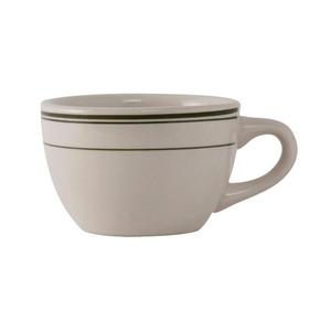 Yanco China Green Band American White Ceramic 8oz 3.5in dia. Mug- 3dz - GB-37 