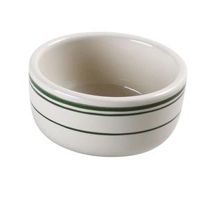 Yanco China Green Band American White Ceramic 9.5oz Jung Bowl - 3dz - GB-95 