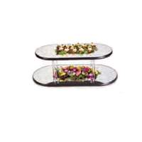 Lakeside 12in Diameter Mirror Tray with 9in Clear Acrylic Legs - 2271 