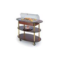 Lakeside 23"Dx44"Wx44-1/4"H Rounded Oval Dome Display Seafood Cart - 36306 
