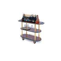Lakeside 16"Dx42-1/2"Wx47-1/4"H Oval 3-Tier Wine Cart - 37207 