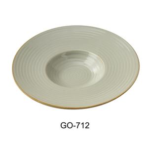 Yanco China Golden Coast Earthy Tone Porcelain 12oz Dessert Plate - GO-712 