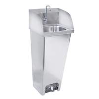 Krowne Metal 16"W Pedestal Mount Hand Sink with Splash Guards - HS-40 