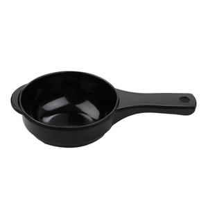 GET Black Elegance Melamine 6oz Soup Bowl with Handle - 2dz - HSB-106-BK 