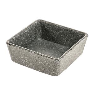 GET Infuse Stone Grey Melamine 6.75 oz. 3.7" Square Ramekin - INF205